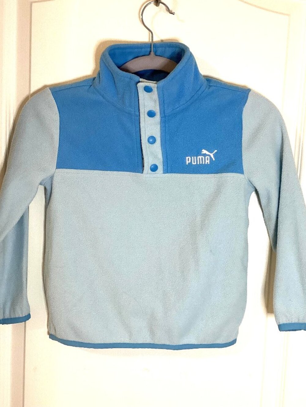 Puma Kids Girls Fleece Blue Sweatshirt Size 6 Pull-over Lightweight